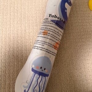 Cute baby under the sea ocean Bath Mat Roll – Blue & White